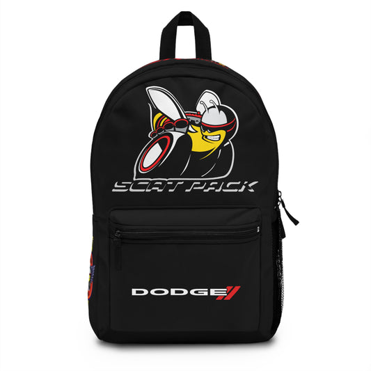 Balck Dodge SRT Scat Pack Backpack, Scat Pack backpack, Scat Pack bag, Dodge Scat pack accessories, Dodge accessories